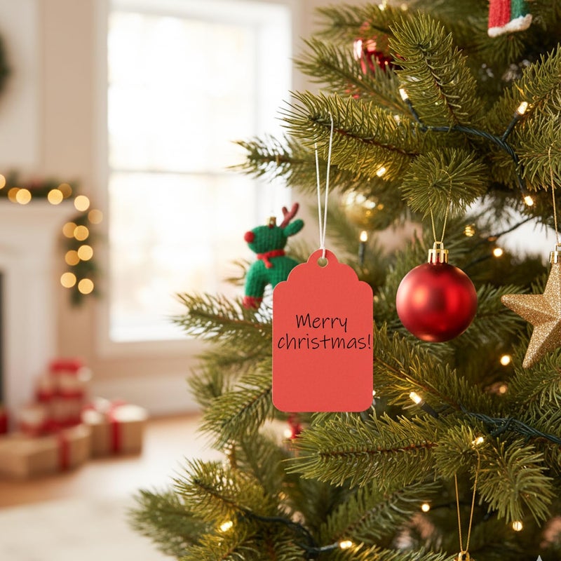 Brothersbox Red Price Tags 300pcs, Tag with Strings Attached Matte Surface Marking Merchandise Hang Tag Labels for Christmas Gift Jewelry Clothing Garage Yard Rummage Sale Supplies 1.69 x 2.75 inch - Image 4